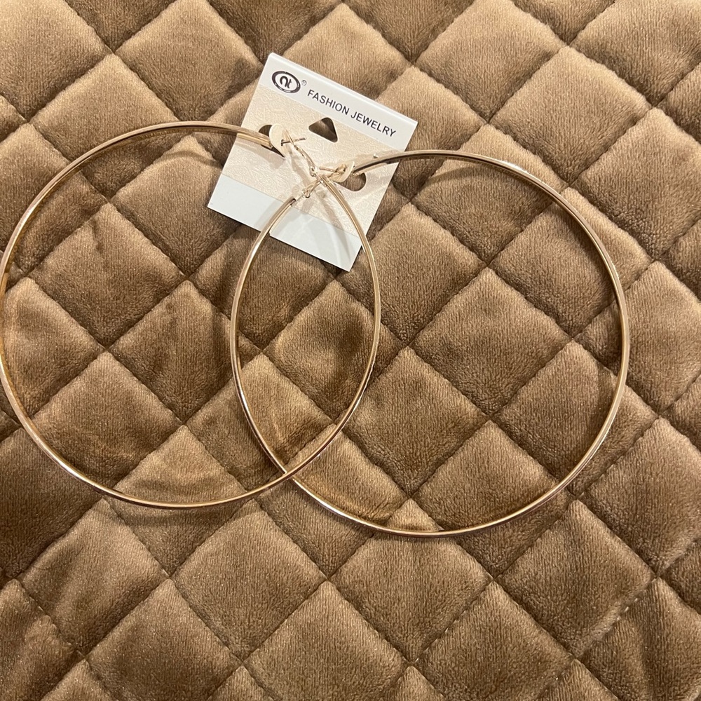 XXL Rhinestone Hoop Earrings